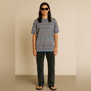 Topman  top t-shirt in Multi Stripes, excellent condition, worn little Large